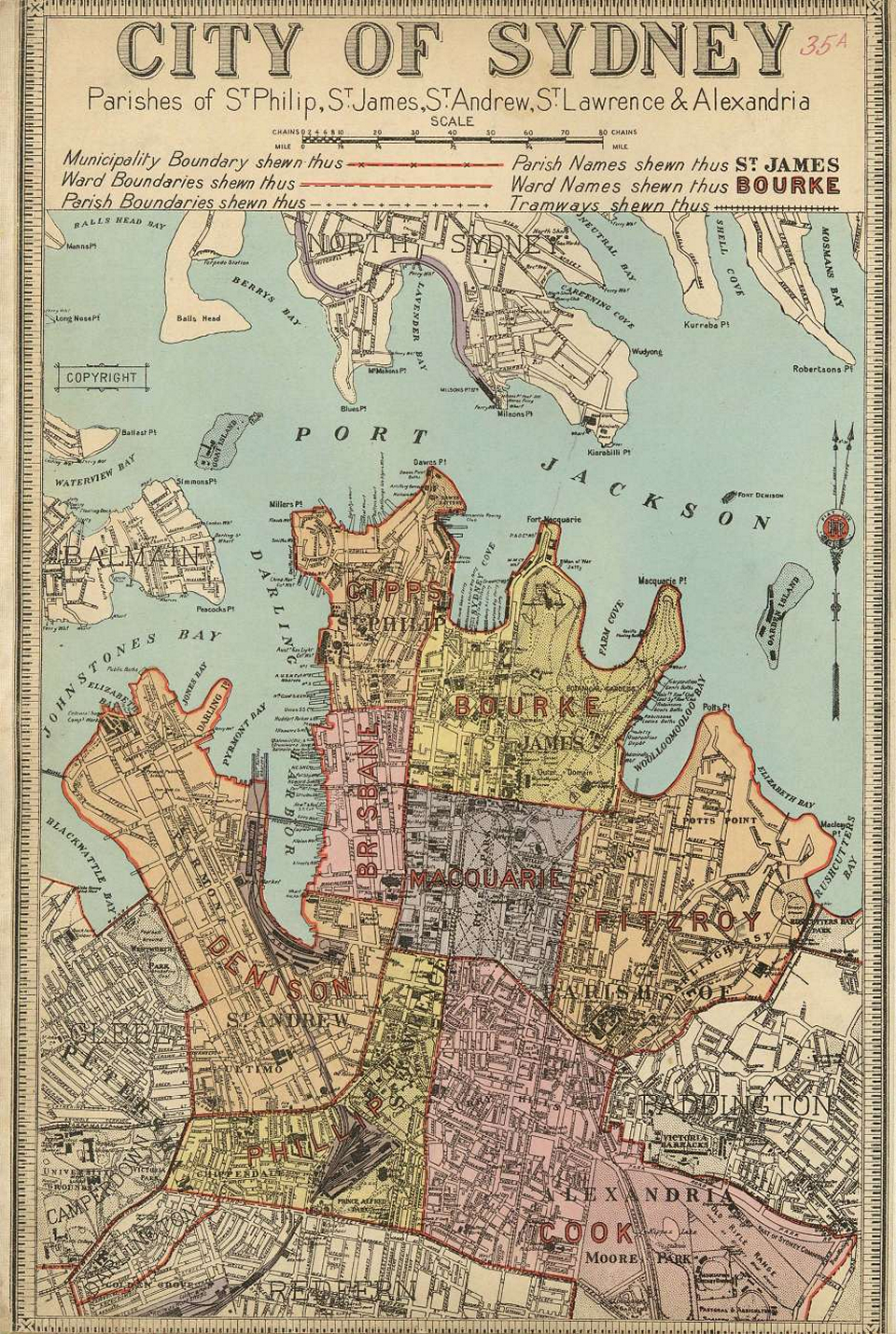 Historical map of Sydney